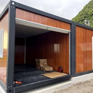ユニットハウス プレハブ 2部屋 シャッター付 喫煙所 事務所 店舗 連結
