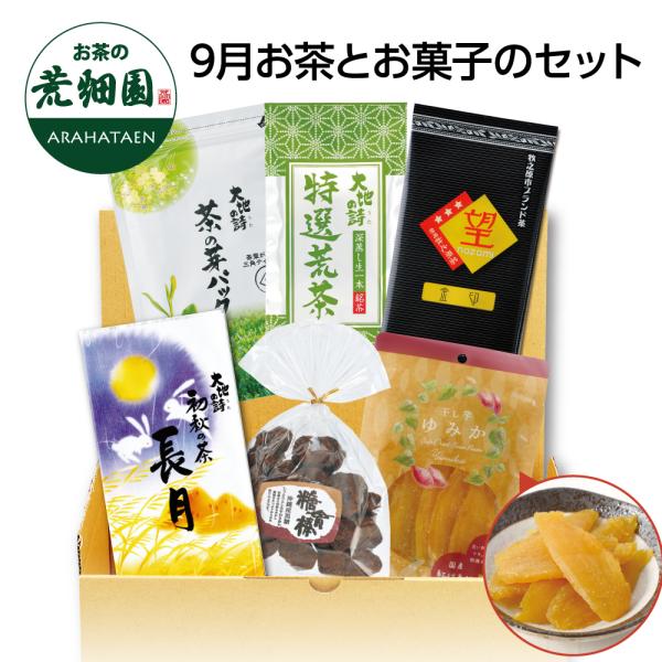 お茶 緑茶 茶葉 深蒸し茶 日本茶 お茶の葉 静岡茶 お菓子 詰め合せ 送料無料 9月お茶とお菓子の...