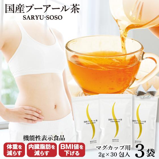 健康茶 プーアール茶 国産 プーアル茶 ティーパック ダイエット お茶 大容量 SARYU-SOSO...