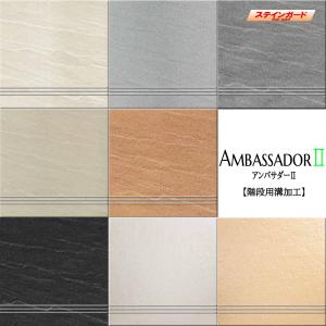 アンバサダーII 階段用 溝加工 タイル 300角 玄関床・屋外床・屋内壁（全8色）11枚入 DIY 新井窯業｜arai-ceramics