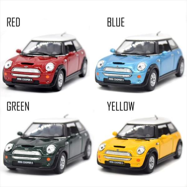【選べる4カラー】ミニクーパーS　MINICOOPER S　プルバック式　ミニカー　ダイキャストカー...