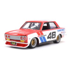 ミニカー 1/24 maisto 1971 ダットサン 510 BRE #48 ブルーバード510