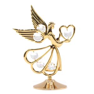 スワロフスキー オーナメント 孔雀 クジャク 置物 合金製 クリスタル