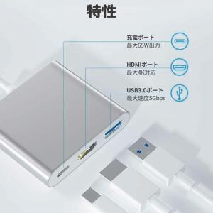 Type-C 変換アダプター HDMI 3in...の詳細画像1