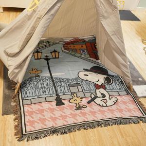 スヌーピー snoopy ブランケット 毛布 camping  OUTDOOR ファッション キャンプ 旅行 送料無料｜arakawastore