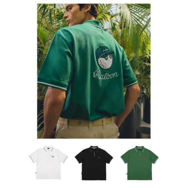 MALBON GOLF ポロシャツ POLO ポロシャツ 男性半袖 ゴルフ アウトドアスポーツ