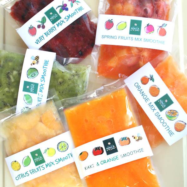 【送料無料,冷凍便】和歌山産フレッシュフルーツの手作りスムージーベース6種類お試しセット/北海道,沖...