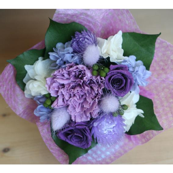 to the Purple town(トゥ,ザ,パープルタウン)バラとカーネーションのプリザーブドフ...