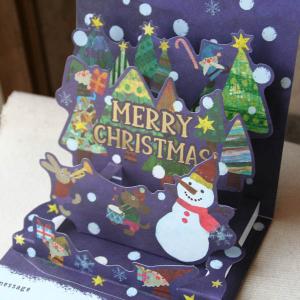 立体クリスマスカード colobockle Christmas pop up card （森の動物とドワーフのメリークリスマス）【ネコポス可】｜arancia-mm