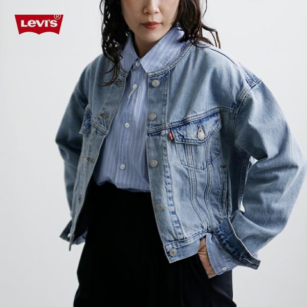 Levi’s リーバイス カラーレス トラッカー デニムジャケット COLLARLESS SHRUN...