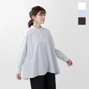 【クーポン対象】ミディウミ MidiUmi  コットン Aライン バンドカラー シャツ A-line shirt 1-739514  2024ss新作｜aranciato