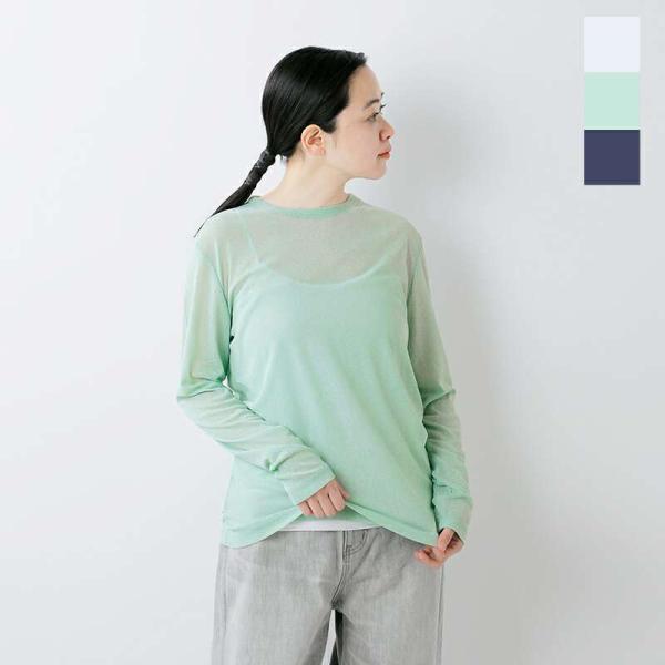 【50%OFF】フィルデフェール FIL DE FER シアーポリ クルーネック ロングスリーブ T...