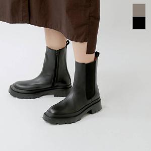 atelier brugge アトリエブルージュ カウレザー スクエアトゥ サイドゴア タンク ショートブーツ 22ism-44 レディース