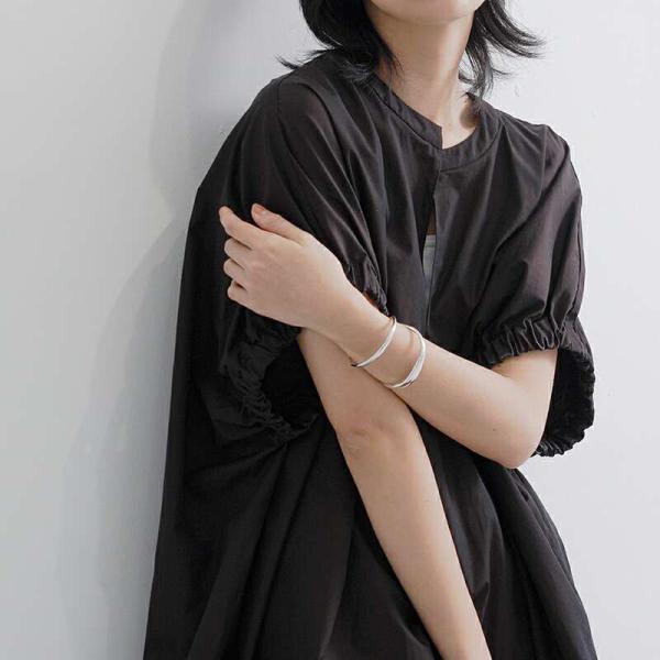 ジャミレイ JAMIRAY ライン スカルプチャー シルバー バングル LINE SCULPTURE...