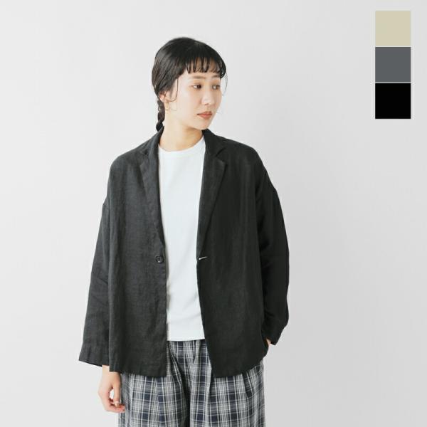 トラバイユマニュアル TRAVAIL MANUEL  フレンチリネン ツイル ラスティック ジャケッ...