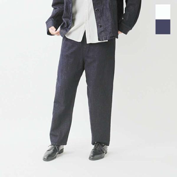 トラバイユマニュアル TRAVAIL MANUEL コットン リネン デニム ユニティ パンツ 50...