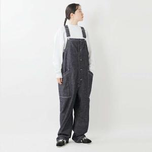 HARVESTY ストライプオーバーオール HARVESTY (ハーベスティ