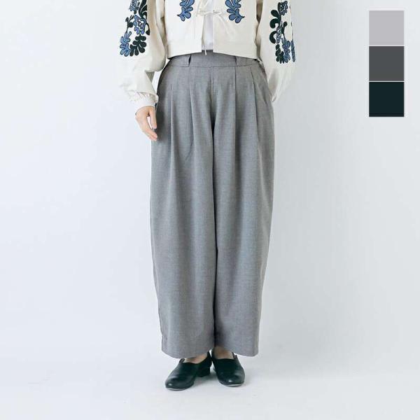 ハーベスティ HARVESTY トロピカル ストレッチ ワイド エッグ パンツ a22502  レデ...