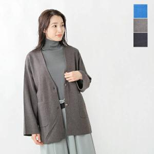 Johnbull ジョンブル ハーフミラノノーカラーニットジャケット