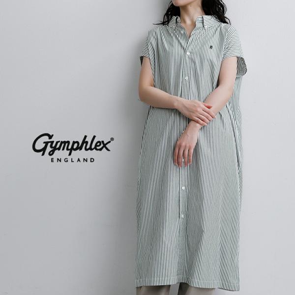 ジムフレックス Gymphlex  コットン スリーブレス シャツワンピース gy-b0246mts...