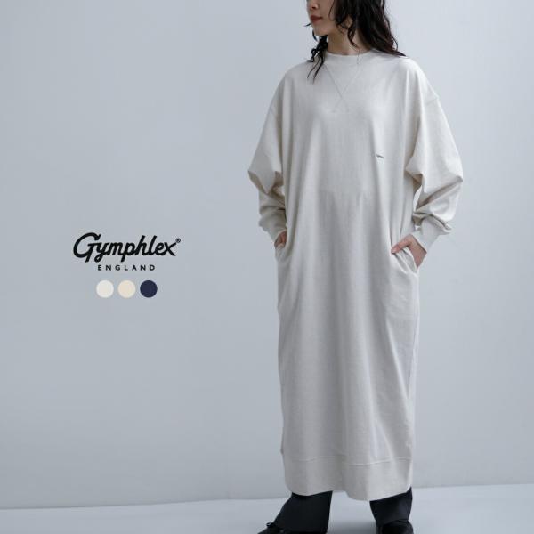 ジムフレックス Gymphlex  コットン天竺 ワイド クルーネック ワンピース gy-c0543...