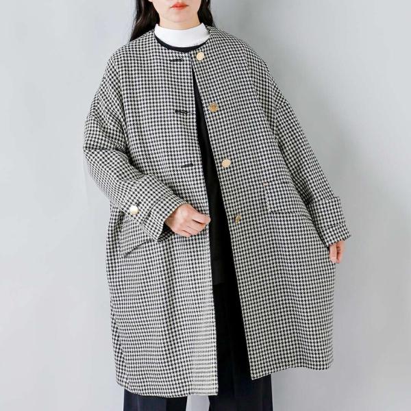 セール【40%OFF】マッキントッシュ MACKINTOSH ハウンドトゥース ハンビー ノーカラー...