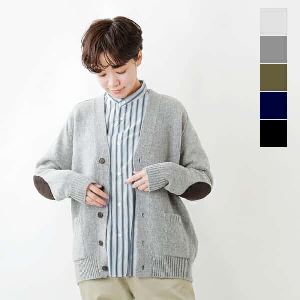 soglia ソリア エルボーパッチ付きカーディガン LANDNOAH Cardigan landn...