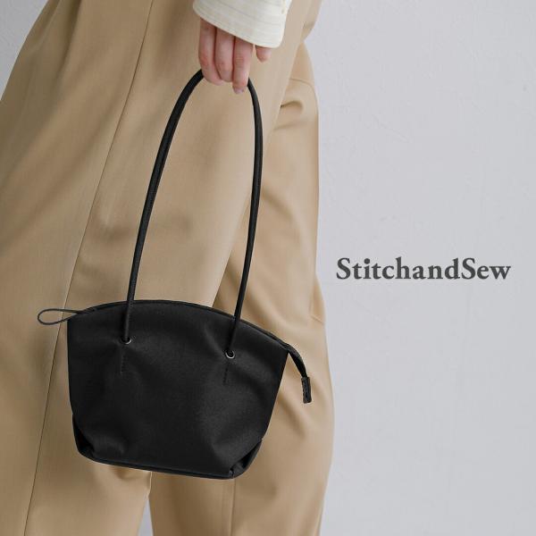 スティッチアンドソー StitchandSew コーデュラナイロン ジップショルダー ミニバッグ m...