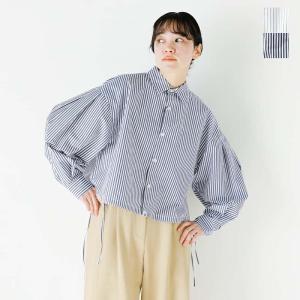 manon マノン コットン ストライプ オーバーブラウス SHORT LENGTH STRIPE OVER BLOUSE mnn-sh-242  2024ss新作｜aranciato