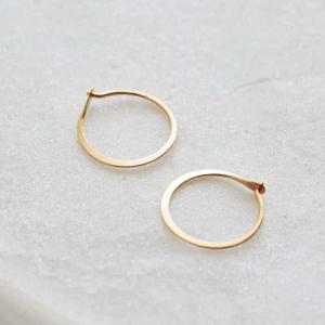 Melissa Joy Manning メリッサ ジョイ マニング 14kt ラウンド フープ ピアス スモール Round Hoops Small p-r-01-melissa　｜aranciato