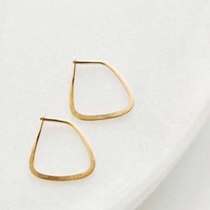 Melissa Joy Manning メリッサ ジョイ マニング 14kt トラぺゾイド フープ ピアス X-Small Trapezoid Hoops p-t-03  2022aw新作｜aranciato