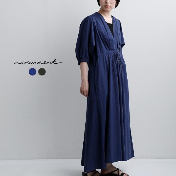 ノーメント  normment コットンポプリン タック ドレス COTTON POPLIN TUC...
