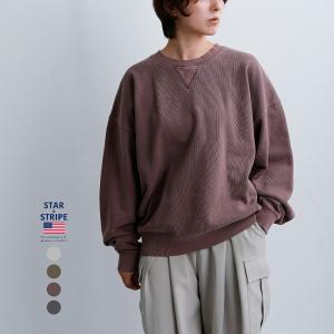スターアンドストライプ STAR＆STRIPE コットン クルーネック スウェットシャツ ssmd-259 レディース 秋冬 2026aw新作