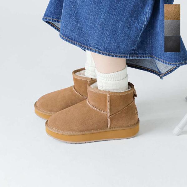 エミュオーストラリア EMU Australia  カウレザー メリノウール ショート ムートンブー...