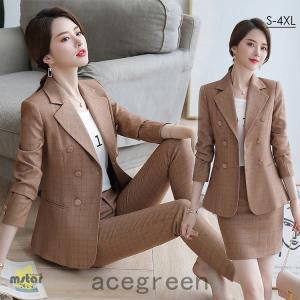 スカートスーツ パンツスーツ レディース チェック 2点セット フォーマル ビジネス 就職 就活 面接 通勤 代 30代 40代 Ara39 0312 嵐商会 通販 Yahoo ショッピング