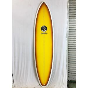 【新品アウトレット】Clyde Beatty Jr（クライド・ビーティー・ジュニア）サーフボード　 [Orange/clear] 7'6" FIN付き ミッドレングス｜arasoan