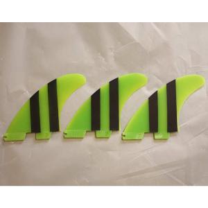 【新品】FCS（エフシーエス）FCSII CARVER PG TRI FIN L [GREEN/BLACK] トライ フィン 3枚セット サイズL｜arasoan