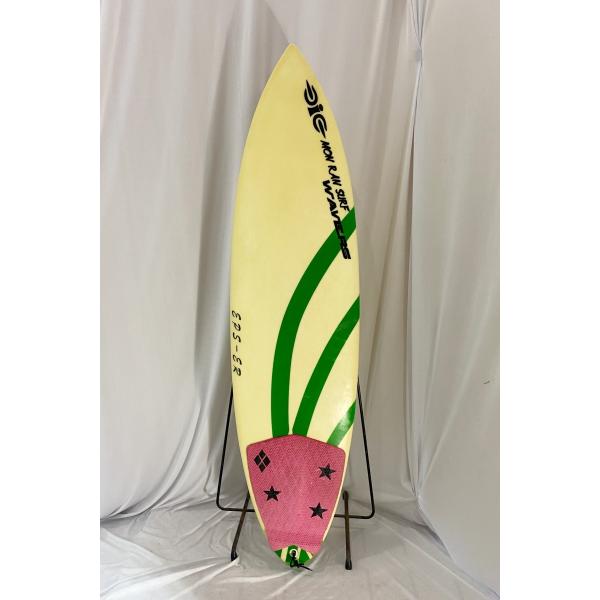 【中古】Mon ran surf wavers ショートボード [CLEAR×GREEN] 5’0”...