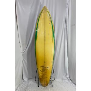 【中古】MALIBU SURF BOARDS (マリブサーフボード) ミッドレングス  [CLEAR×GREEN] 6'5" ヴィンテージ サーフボード｜arasoan