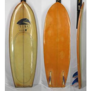 [希少中古] TED'S SURF BOARD（テッド）ビンテージ サーフボード［UFO］5'4" オンフィン サーフボード｜arasoan