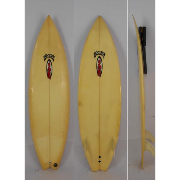 【中古】MAYHEM (メイヘム) TWIN ON FIN サーフボード [CLEAR] 5’10”...