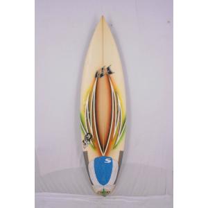 【中古】BLAST SURFBOARDS(ブラストサーフボード) FUZZ モデル ショートボード ［CLEAR×BRUSH］5’10” サーフボード｜arasoan