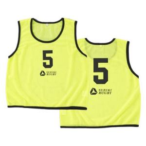 スズキ メッシュ ビブス10枚セット イエロー SF-9765 ラグビー