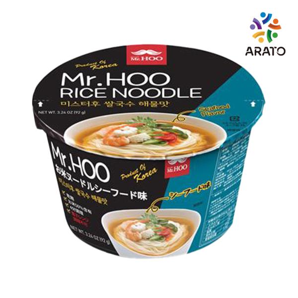 【92gx1個】Mr.Hoo お米ヌードル シーフード味 カップ 麺類 海鮮スープ 米麺 カップラー...