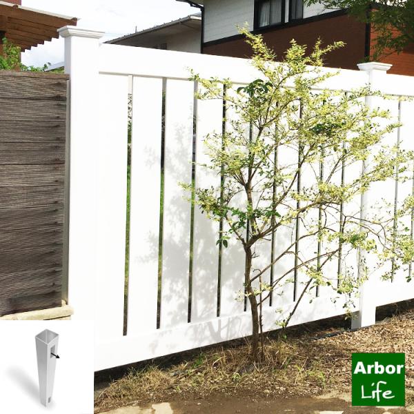 フェンス 支柱 セミプライバシー 高さ180cm用エンドポスト バイナルフェンス セミプライバシーフ...