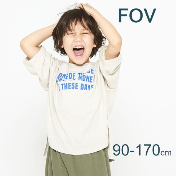 tシャツ キッズ プリント FOV フォブ ONE 8分袖 Tシャツ 110 120 130 140...