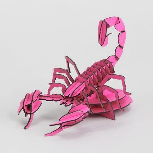 ３Ｄペーパーパズル　サソリ　蛍光ピンク