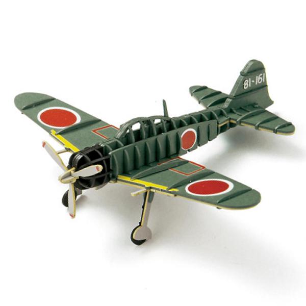 【新品】3Dペーパーパズル ゼロ戦 ダークグリーン