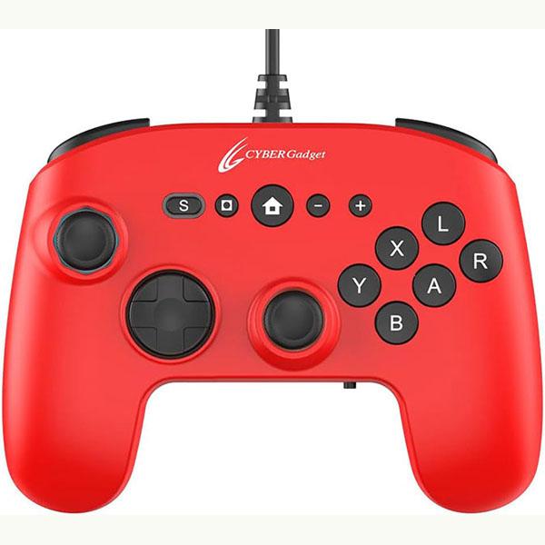 【新品】Switch2 CYBER ゲーミングコントローラー 6B 有線タイプ (レッド)