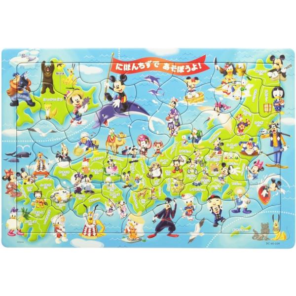 【新品】チャイルドパズル ディズニー ミッキーと日本地図であそぼうよ! 60ピース